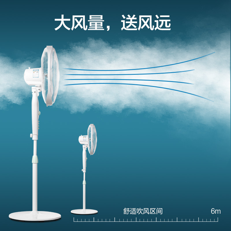 格力(GREE)落地扇FDE-40时尚家用新款低噪静音五叶机械风扇定时3档风速可摇头电风扇落地扇