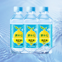 青可儿苏打水350ml无汽无糖苏打水整箱24瓶/箱（柠檬味）