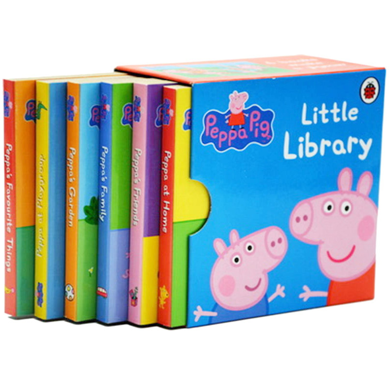 小猪佩奇 我的好老师 [正版]小猪佩奇 英文原版绘本 6册手掌纸板书 Peppa Pig Little Library