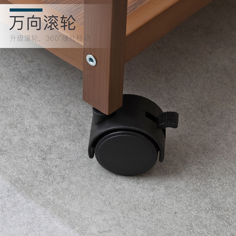 老竹匠 厨房置物架落地实木收纳架调料架沥水碗架家用楠竹储物架厨房用品微波炉架子杂物架层架烤箱架
