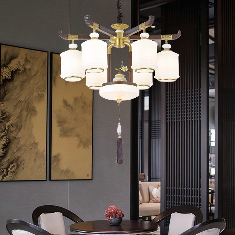 觅物新中式客厅吊灯别墅复式中国风餐厅书房卧室酒店复式挑高大吊灯