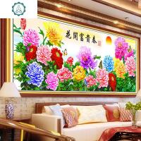 封后(FENGHOU)2019年5d钻石画新款满钻客厅花开富贵春牡丹水晶钻十字绣 [炫彩魔方钻]180cm*70cm[满