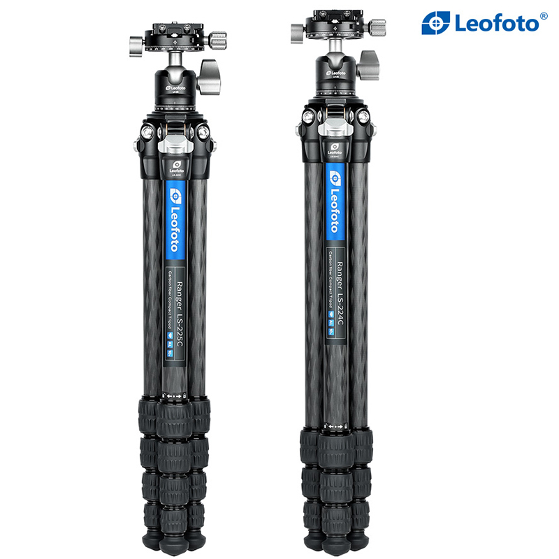 徕图Leofoto LS-225C+LH25R套装 微单数码相机摄影碳纤三脚架 轻巧紧凑便携