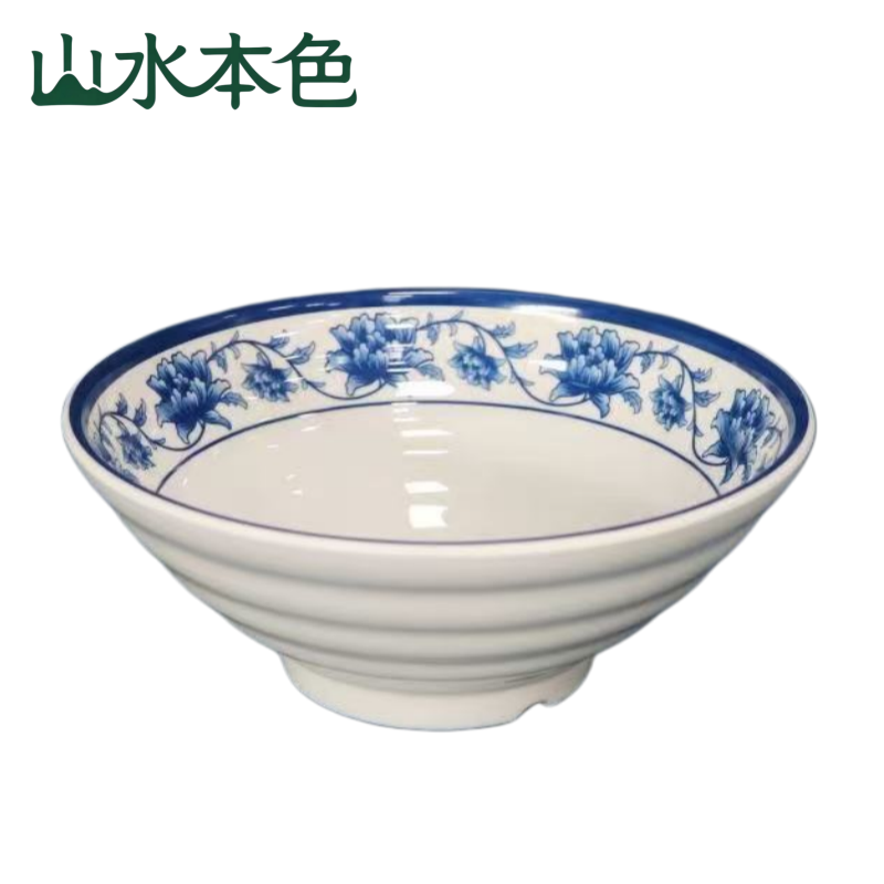 山水本色 加厚耐高温密胺碗面碗汤碗斗碗 7寸 个高清大图