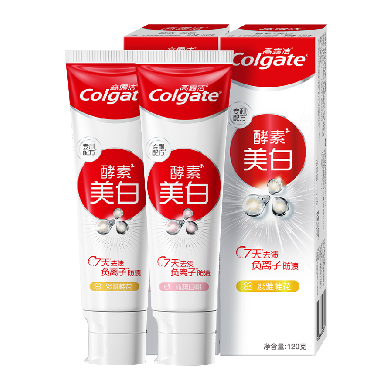 高露洁美白牙膏 淡雅 桂花味120g*2