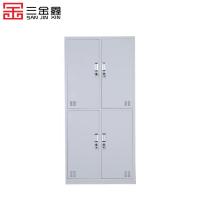 三金鑫 四门更衣柜铁皮柜浴室更衣柜宿舍员工更衣柜储物柜铁皮带锁储存柜健身房更衣柜