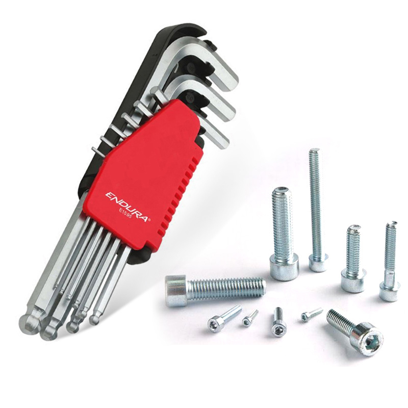 力易得(ENDURA)9件套公制加长平头内六角扳手 内六角扳手组套 E1594 1套高清大图