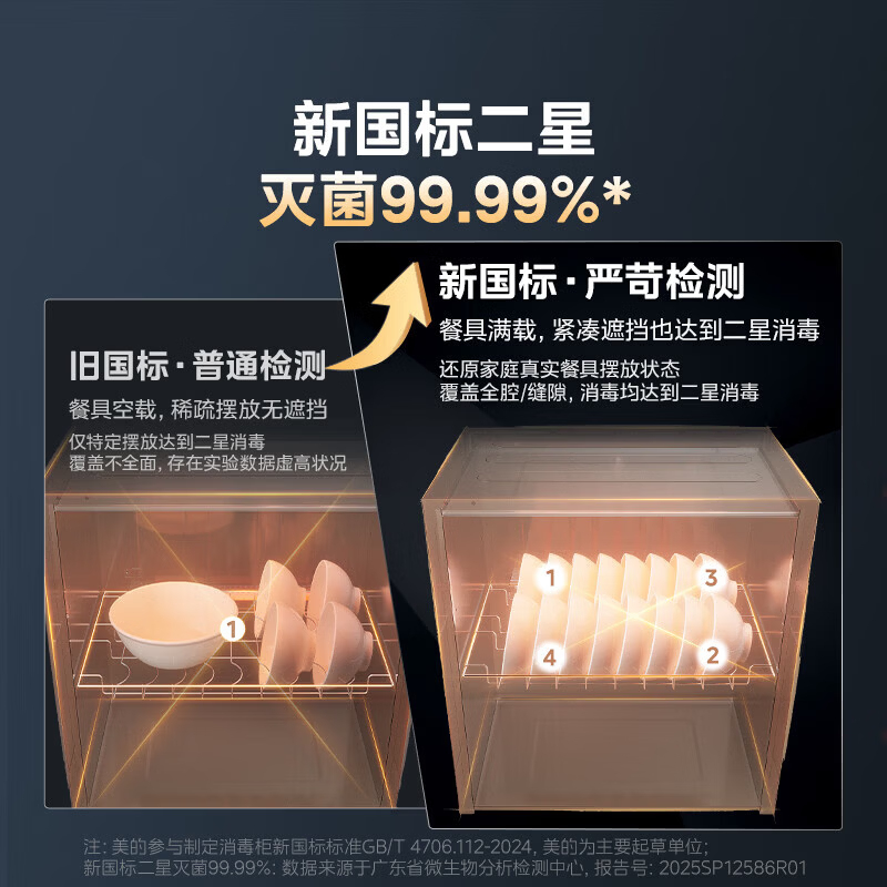 美的(Midea)暖阳消毒柜嵌入式家用110HQmax厨房餐具碗柜碗筷茶杯茶具 紫外线 婴儿奶瓶 110L三层大容量高清大图