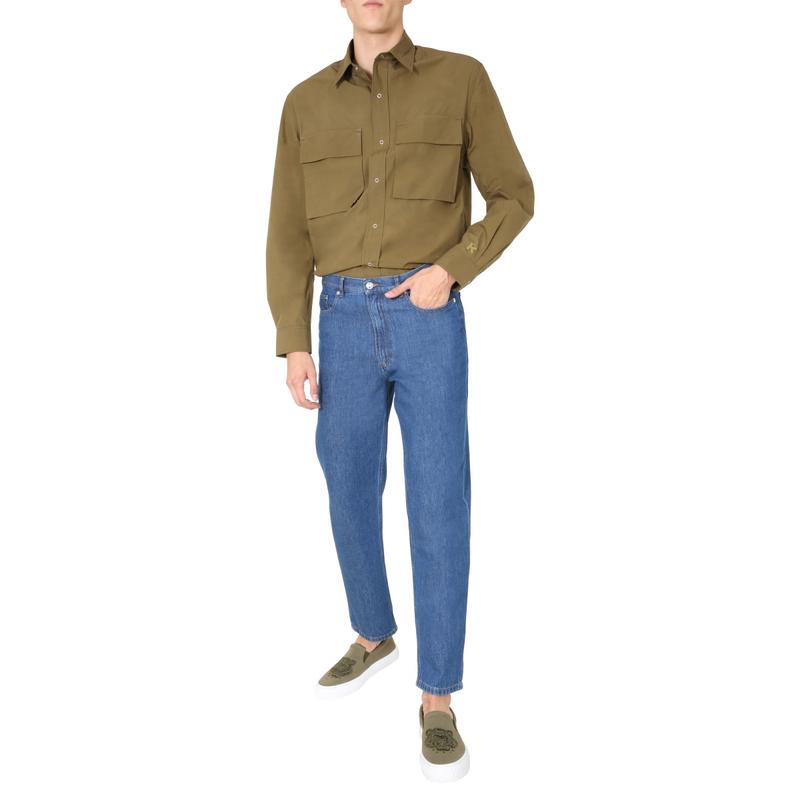 KENZO oversize版型男士长袖宽松衬衫商务休闲潮流高清大图