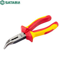 世达（SATA）绝缘耐压 弯嘴钳6英寸 70181