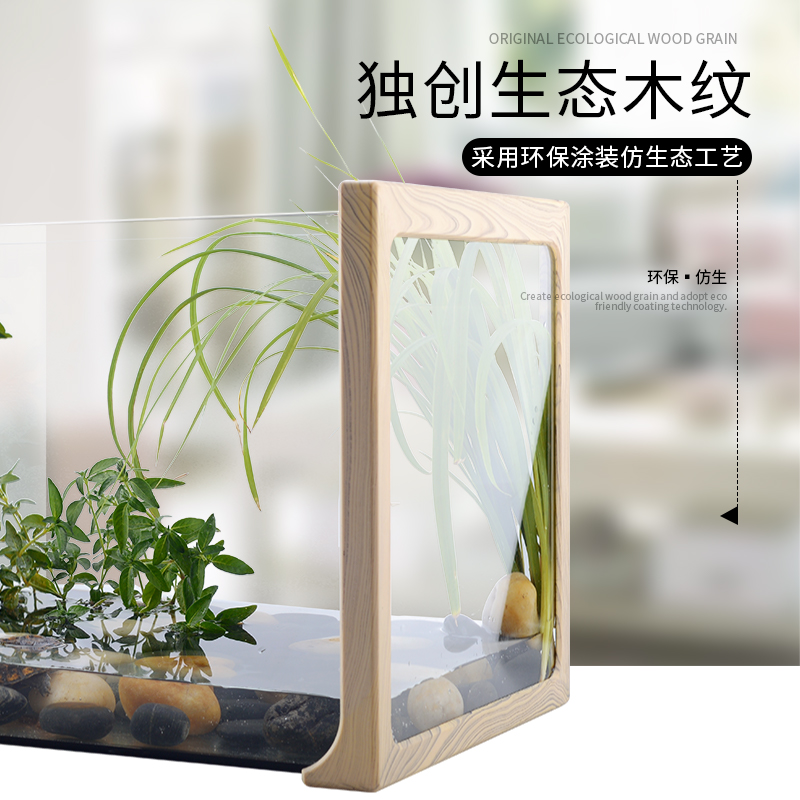 乌龟缸带晒台防逃逸养龟箱玻璃爬缸角蛙蜥蜴守宫爬宠爬虫饲养箱盒高清大图