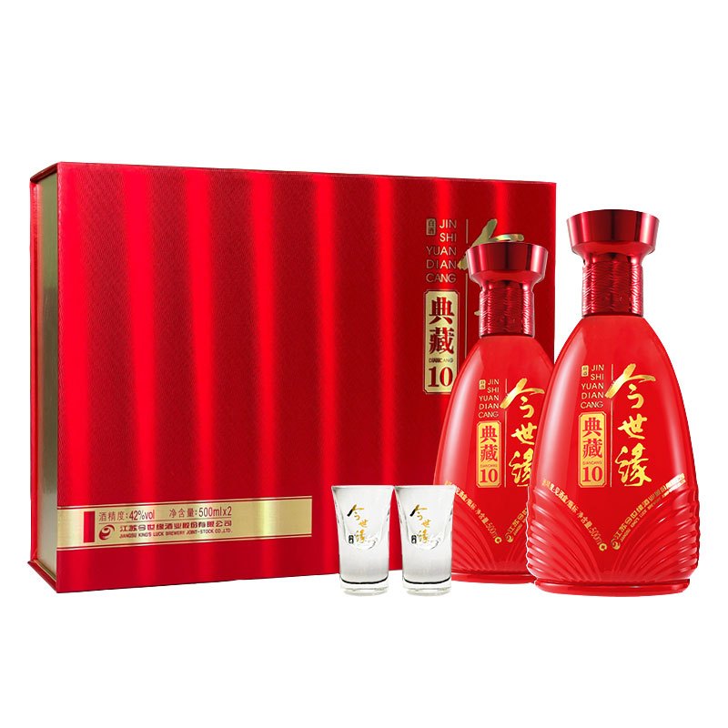 今世缘典藏10礼盒 500ml*2 舍得 舍之道礼盒500ml*2 浓香型白酒