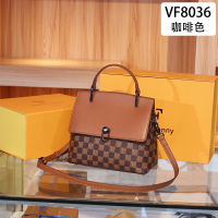 香港品牌vf夏季小方形包包女2022新款潮老花高级感单肩斜挎手提包_726_834 咖啡色品牌专柜包装