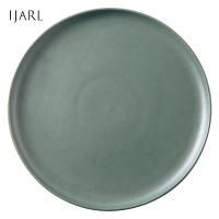 亿嘉IJARL 网红日式牛排盘陶瓷创意西餐平盘碟菜盘北欧酒店 BK8英寸大盘子绿色