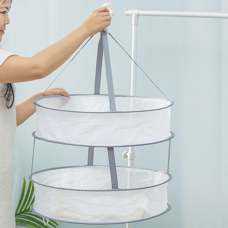 美曼晒衣篮晾衣网晾晒网衣服平铺的网兜家用晾袜子神器毛衣晾晒网