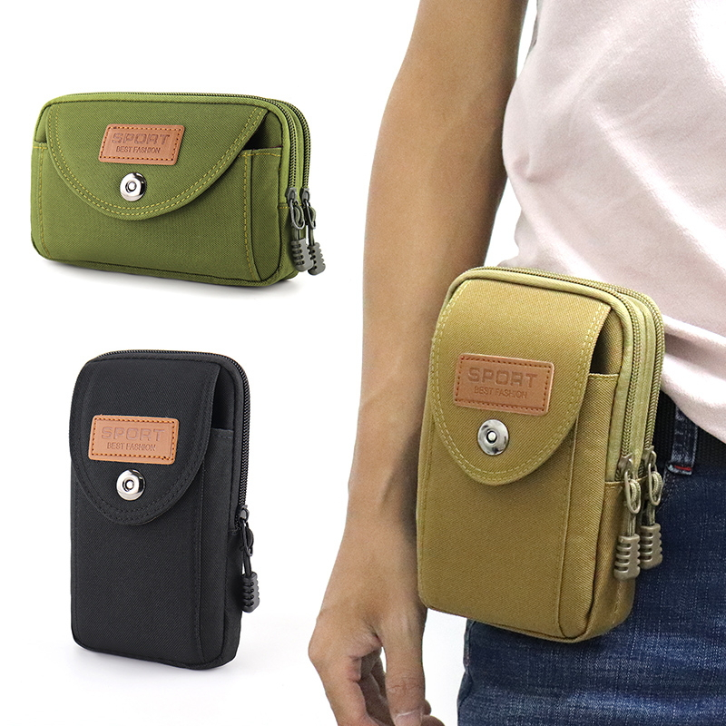 新款男士手机包多功能腰带腰包穿皮带干活横竖款手机套零钱手机袋