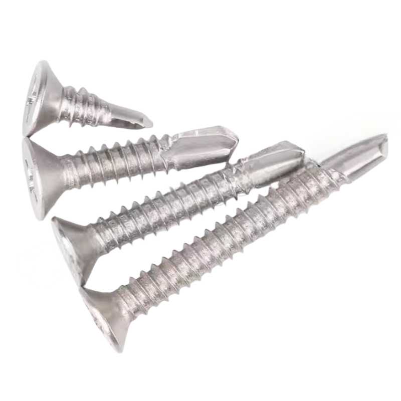 JIBIN/继彬GB15856.2 十字槽沉头钻尾自攻螺钉 碳钢 镀锌 全牙 ST4.2×19 1包高清大图
