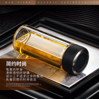 万象玻璃杯单层玻璃水杯便携办公茶杯创意杯子