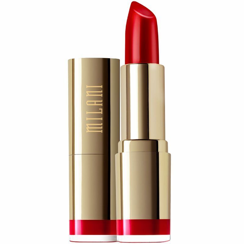 MILANI 超显色滋润持久口红唇膏(奶油系列)小金管 #05玫瑰红Red Label 3.97g 美国进口