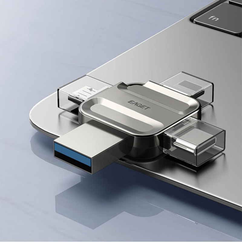 忆捷(Eaget)I71-128G USB3.0 Lightning Type-C MicroUSB口 苹果安卓华为手机高清大图