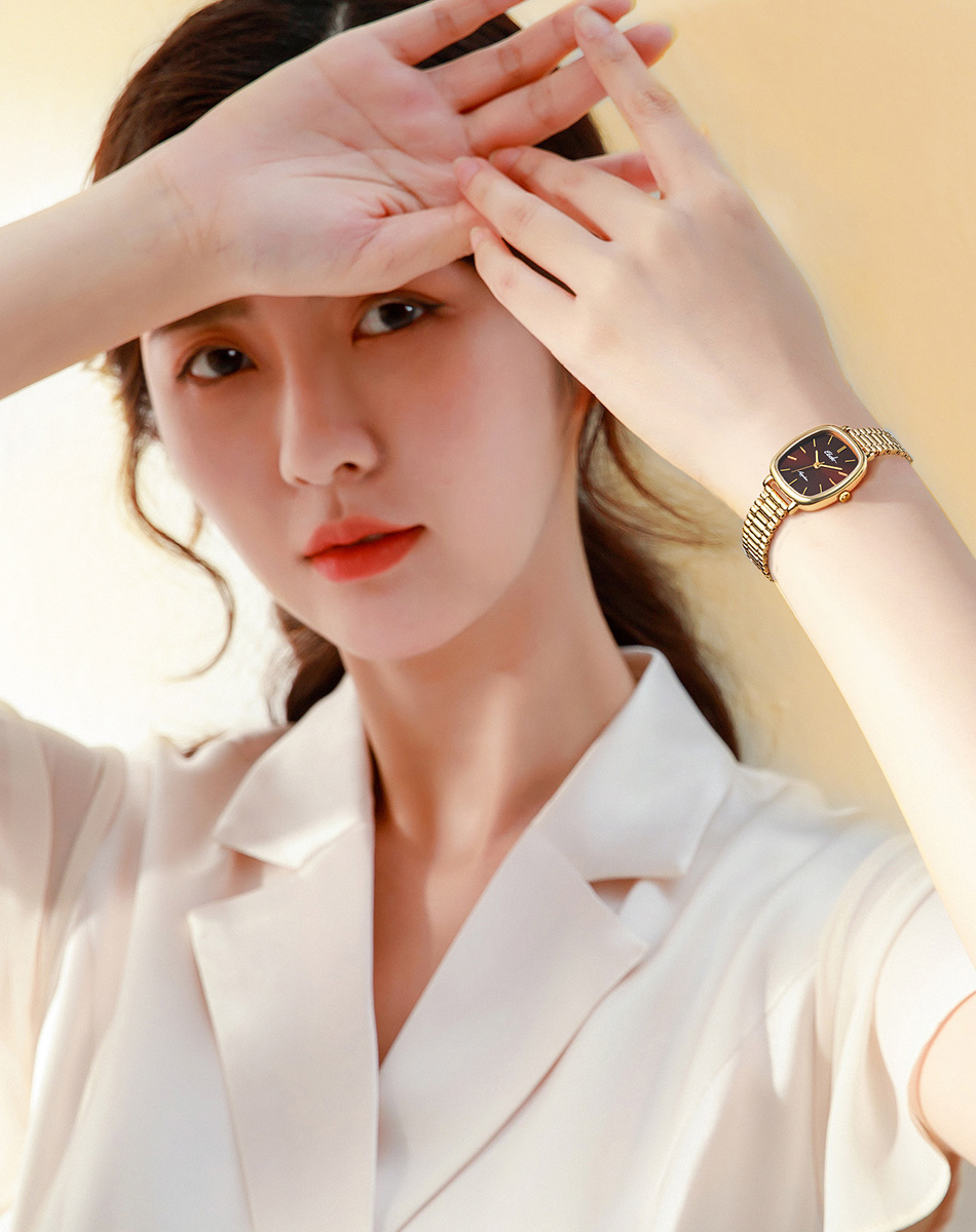 依波（EBOHR）女士石英表气质女表生日礼物简约腕表皎月白 51653426高清大图