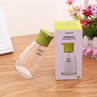 厨房创意防漏玻璃调味罐调味瓶套装油壶酱油瓶醋瓶调料瓶罐170ML 敬平 黑色
