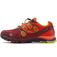 JACKWOLFSKIN/狼爪 男鞋 户外减震合成革;织物系带橡胶底透气越野跑鞋4018731-3114