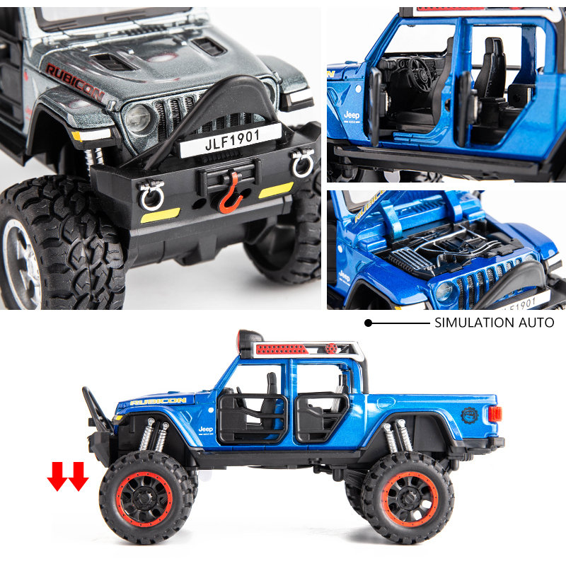 砺能马珂达大号jeep吉普车玩具越野车仿真合金汽车模型男孩儿童玩具车