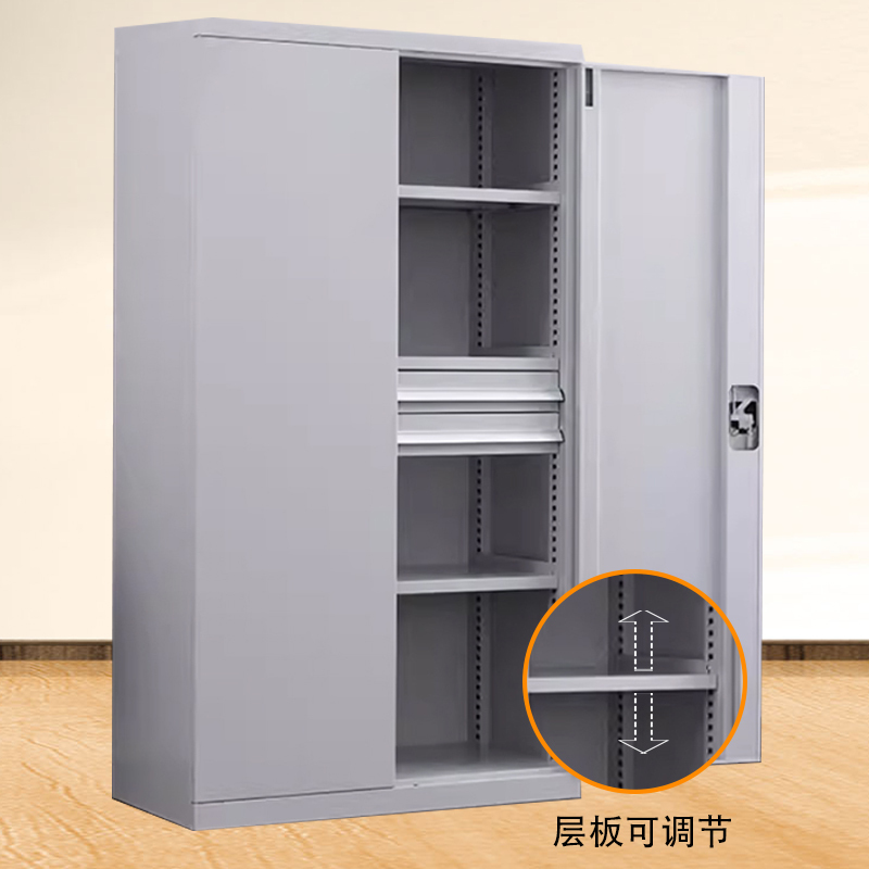 DXBG重型工具柜车间用加厚物件工具储物柜工厂铁皮柜汽修厂零件收纳柜白色四层二抽