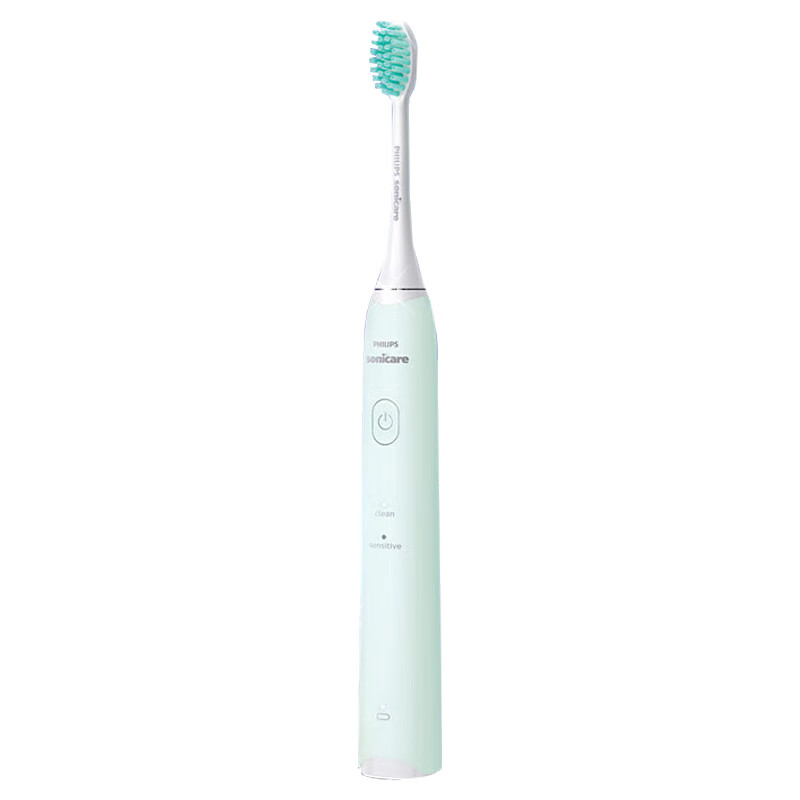 飞利浦(Philips)电动牙刷HX2421-03薄荷绿小羽刷成人声波电动牙刷男士女士牙医推荐便携软毛刷生日礼物