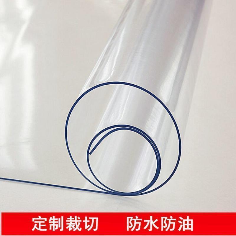 美帮汇PVC 软质玻璃 磨砂水晶板透明桌布防水防油免洗餐桌垫茶几布高清大图