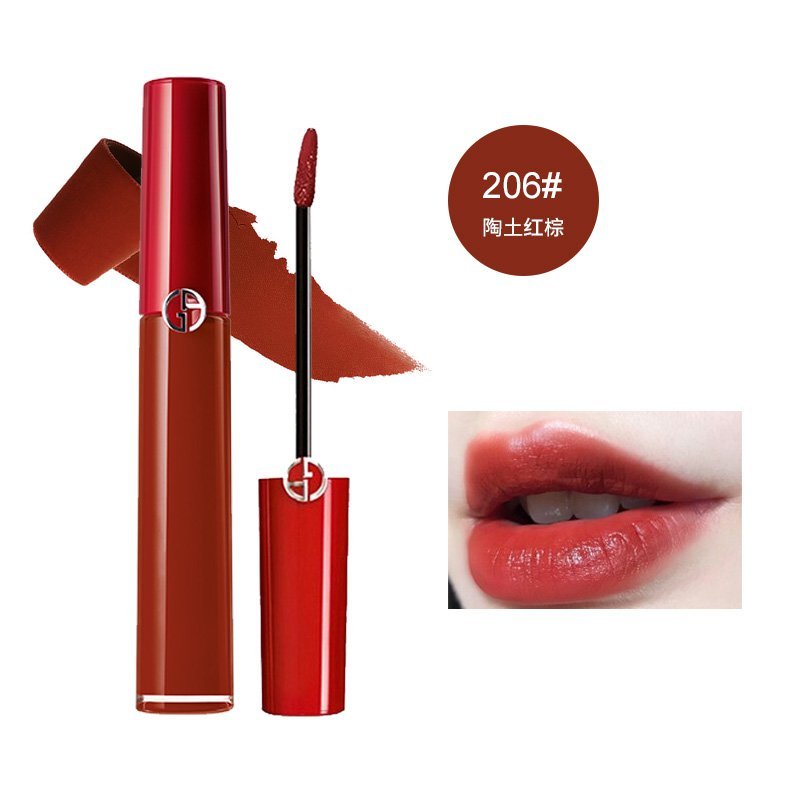 意大利armani阿玛尼红管唇釉女士唇彩口红唇膏秋冬陶土系列206陶土红
