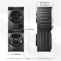 小天鹅(Little Swan)10kg滚筒洗衣机+全自动热泵烘干机家用 TG100UTEC+TH100VH809WT