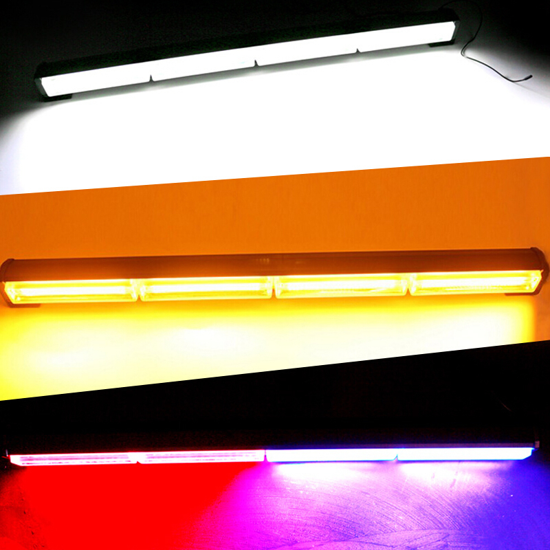 汽车中网爆闪灯led红蓝爆闪长排灯长杠灯长条棍子灯车顶警示灯吸顶