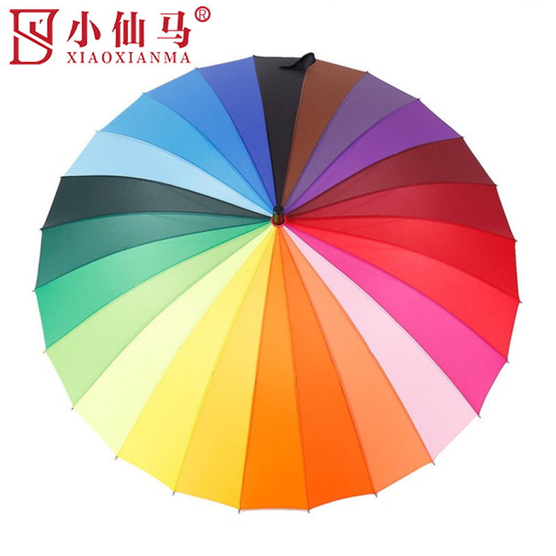 小仙马 24骨彩虹伞超大 YS-1015 把高清大图