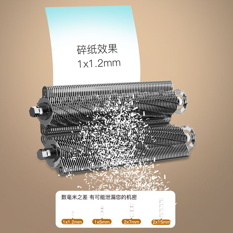 齐心 S94501 国家一级保密专业销毁商业碎纸机 黑+紫红高清大图