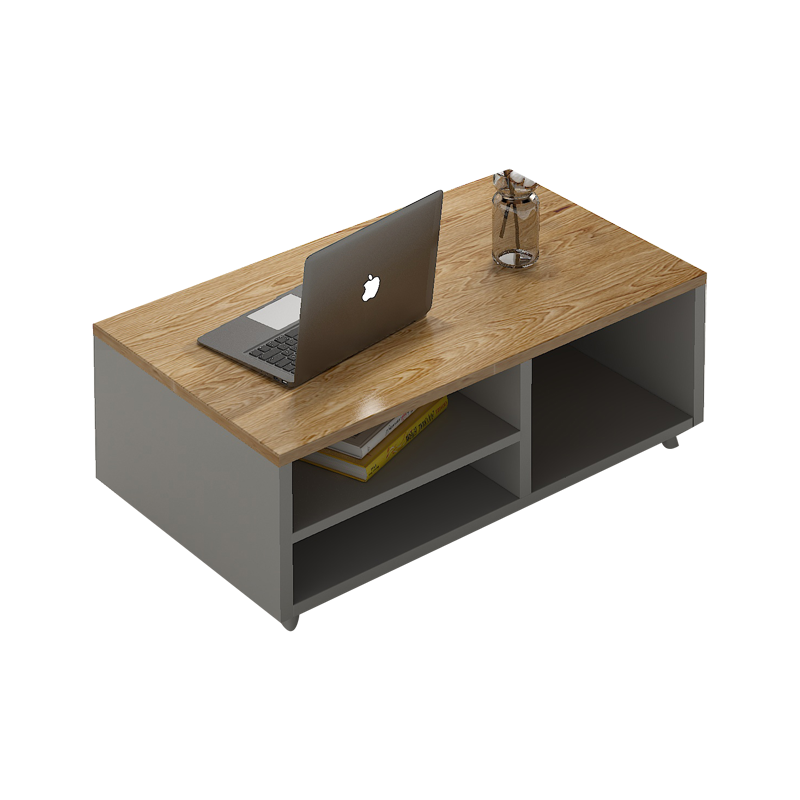 三金鑫 办公室沙发茶几组合套装简约现代会客商务洽谈休息区接待沙发 茶几120X60X45CM