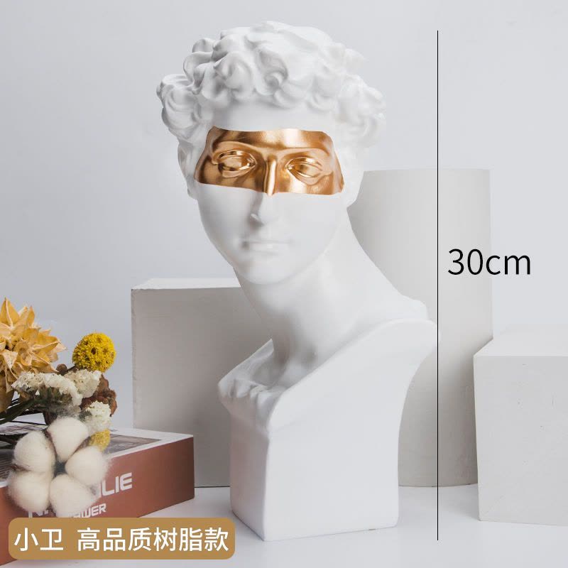 cm大卫石膏像小石膏头像画室常用居家装饰品艺术摆件图片