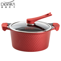 迪迪尼卡(Didinika) 麦饭石汤锅蒸锅两用不粘锅电磁炉燃气灶适用家用炖锅24cm