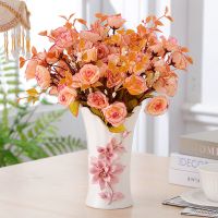 白色陶瓷花瓶摆件现代简约工艺品客厅电视柜餐桌摆设婚庆乔迁礼品