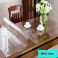 pvc桌布防水防油软质玻璃塑料桌垫免洗茶几垫餐桌布台布水晶板_6_303_359 80*120cm 透明2.0