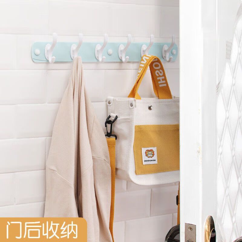 茶花(CHAHUA)排钩 51011K 挂钩无痕粘钩 塑料挂衣钩毛巾架 门后厨房浴室挂钩排(单位:组)