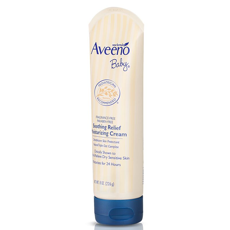 Aveeno 艾惟诺 婴童润肤宝宝润肤乳宝宝面霜乳液婴儿油深层滋润 舒缓柔嫩润肤乳深蓝227g原装进口