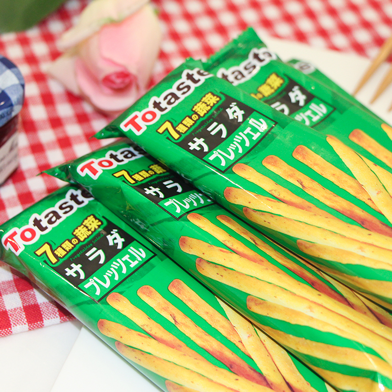 Totaste土斯7种混合蔬菜味饼干棒128g 办公休闲咸味手指饼干饼干零食品