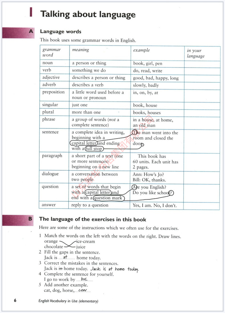 [正版]剑桥初级英语词汇英语在用英文版English Vocabulary in Use 外研社英语专项训练英语词汇英语高清大图