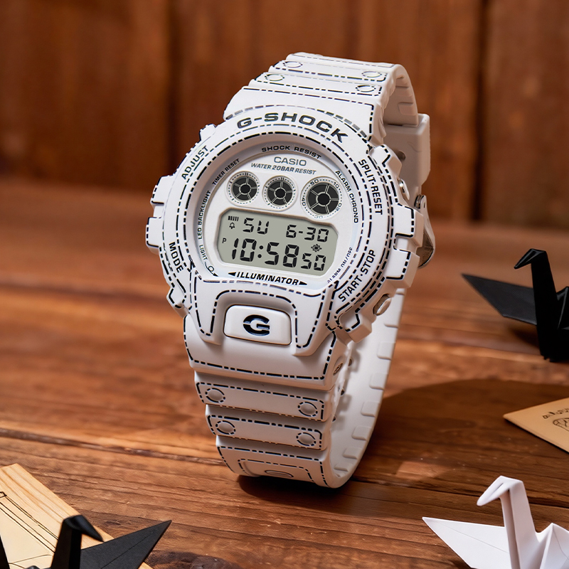 卡西欧手表GSHOCK折纸系列新品 潮流防水防震石英男表DW-5600RGM高清大图