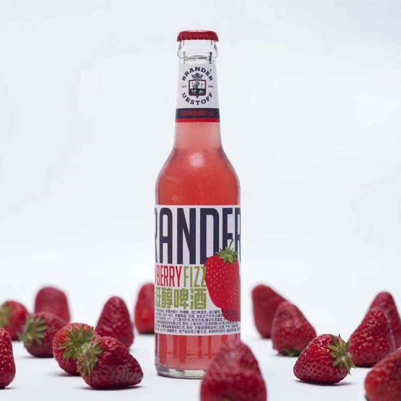 ygw德国巴兰德真味啤酒草莓低醇啤酒330ml3