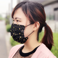 50PCS艾贝尔一次性无纺布防护口罩 防雾霾防尘防花粉柳絮 时尚舒适 轻便透气