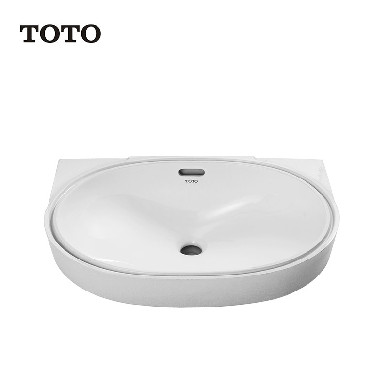 TOTO卫浴 洗面盆陶瓷洗脸盆面盆洗手盆台下盆防裂 LW546B(07)智洁台盆套餐高清大图