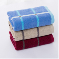 洁丽雅(grace) 0114 纯棉 提花方格柔软吸水毛巾 单条价格